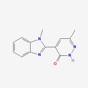 6-methyl-4-(1-methyl-1H-1,3-benzodiazol-2-yl)-2,3-dihydropyridazin-3-one