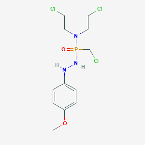molecular formula C12H19Cl3N3O2P B14633619 n,n-Bis(2-chloroethyl)-p-(chloromethyl)-n''-(4-methoxyphenyl)phosphonohydrazidic amide CAS No. 56252-53-0