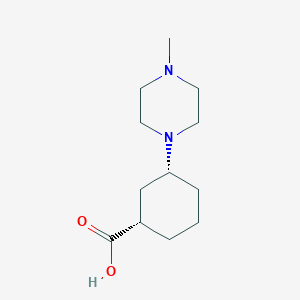 molecular formula C12H22N2O2 B1463363 cis-3-(4-Methylpiperazin-1-yl)-cyclohexanecarboxylic acid CAS No. 1208332-61-9