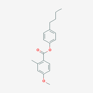 molecular formula C19H22O3 B14633656 4-Butylphenyl 4-methoxy-2-methylbenzoate CAS No. 56177-64-1