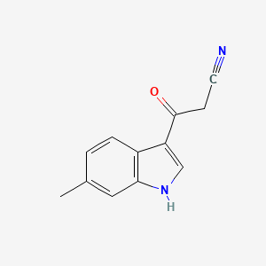 molecular formula C12H10N2O B1463369 3-(6-methyl-1H-indol-3-yl)-3-oxopropanenitrile CAS No. 1194024-40-2