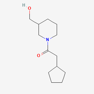 molecular formula C13H23NO2 B1463370 2-Cyclopentyl-1-(3-(hydroxymethyl)piperidin-1-yl)ethan-1-one CAS No. 1090543-08-0