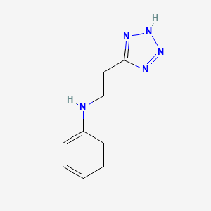 molecular formula C9H11N5 B14633761 N-Phenyl-1H-tetrazole-5-ethanamine CAS No. 53968-48-2