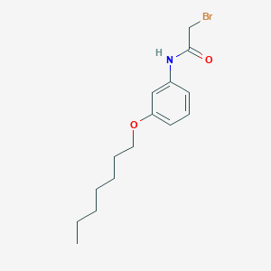 molecular formula C15H22BrNO2 B1463377 2-Bromo-N-[3-(heptyloxy)phenyl]acetamide CAS No. 1138442-51-9
