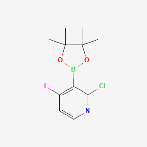 molecular formula C11H14BClINO2 B1463378 2-Chloro-4-iodo-3-(4,4,5,5-tetramethyl-1,3,2-dioxaborolan-2-yl)pyridine CAS No. 1241950-75-3