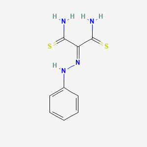 molecular formula C9H10N4S2 B14633785 Propanedithioamide, 2-(phenylhydrazono)- CAS No. 53744-62-0