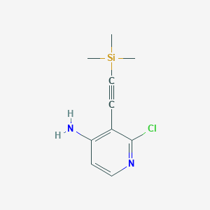 molecular formula C10H13ClN2Si B1463380 2-Chloro-3-((trimethylsilyl)ethynyl)pyridin-4-amine CAS No. 1138444-10-6