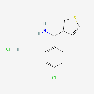 molecular formula C11H11Cl2NS B1463383 (4-Chlorophenyl)(thiophen-3-yl)methanamine hydrochloride CAS No. 1211615-63-2