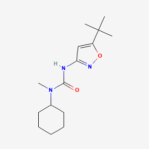 molecular formula C15H25N3O2 B14633831 N'-(5-tert-Butyl-1,2-oxazol-3-yl)-N-cyclohexyl-N-methylurea CAS No. 55808-41-8