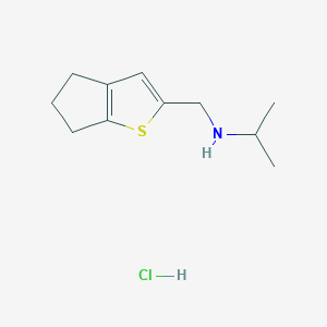 molecular formula C11H18ClNS B1463384 {4H,5H,6H-cyclopenta[b]thiophen-2-ylmethyl}(propan-2-yl)amine hydrochloride CAS No. 1211698-86-0