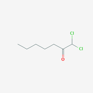 molecular formula C7H12Cl2O B14633843 1,1-Dichloroheptan-2-one 