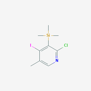 2-Chloro-4-iodo-5-methyl-3-(trimethylsilyl)-pyridine