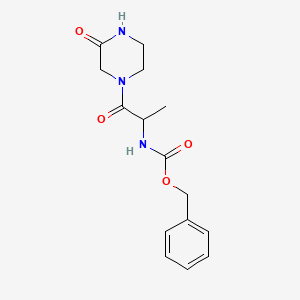 benzyl N-[1-oxo-1-(3-oxopiperazin-1-yl)propan-2-yl]carbamate