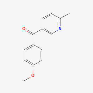 B1463395 5-(4-Methoxybenzoyl)-2-methylpyridine CAS No. 1187164-03-9