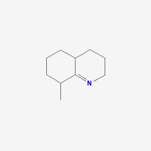 molecular formula C10H17N B14633953 Quinoline, 2,3,4,4a,5,6,7,8-octahydro-8-methyl- CAS No. 52761-53-2