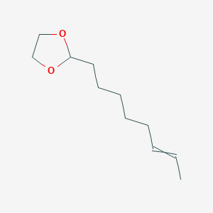 molecular formula C11H20O2 B14633957 2-Oct-6-enyl-1,3-dioxolane CAS No. 56741-63-0