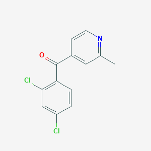 molecular formula C13H9Cl2NO B1463396 4-(2,4-Dichlorobenzoyl)-2-methylpyridine CAS No. 1187169-18-1