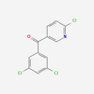 molecular formula C12H6Cl3NO B1463397 2-氯-5-(3,5-二氯苯甲酰)吡啶 CAS No. 1187165-23-6