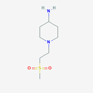 molecular formula C8H18N2O2S B1463400 1-(2-(Methylsulfonyl)ethyl)piperidin-4-amine CAS No. 920111-82-6