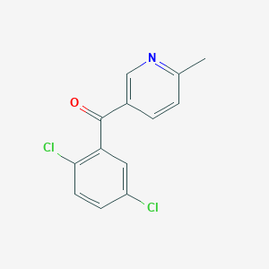 molecular formula C13H9Cl2NO B1463404 5-(2,5-Dichlorobenzoyl)-2-methylpyridine CAS No. 1187169-38-5