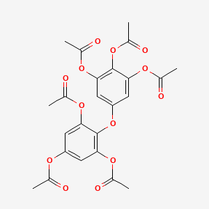 molecular formula C24H22O13 B14634055 Bifuhalol hexaacetate CAS No. 56318-98-0