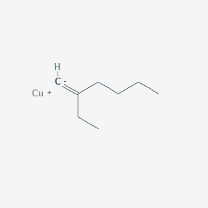 molecular formula C8H15Cu B14634058 copper(1+);3-methanidylideneheptane CAS No. 54248-47-4