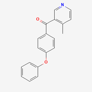 molecular formula C19H15NO2 B1463411 4-Methyl-3-(4-phenoxybenzoyl)pyridine CAS No. 1187168-78-0