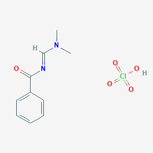molecular formula C10H13ClN2O5 B14634116 N-(dimethylaminomethylidene)benzamide;perchloric acid CAS No. 54079-21-9