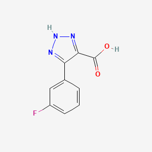 molecular formula C9H6FN3O2 B1463413 4-(3-fluorophenyl)-1H-1,2,3-triazole-5-carboxylic acid CAS No. 1519149-59-7