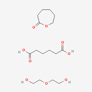 molecular formula C16H30O9 B14634145 Hexanedioic acid;2-(2-hydroxyethoxy)ethanol;oxepan-2-one CAS No. 55231-26-0