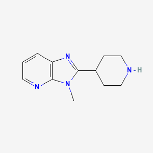 molecular formula C12H16N4 B1463415 3-methyl-2-(piperidin-4-yl)-3H-imidazo[4,5-b]pyridine CAS No. 1242926-78-8