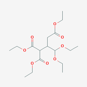 molecular formula C17H30O8 B14634234 Triethyl 2-(diethoxymethyl)propane-1,1,3-tricarboxylate CAS No. 52631-87-5