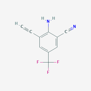 B1463425 2-Amino-3-ethynyl-5-(trifluoromethyl)benzonitrile CAS No. 1221792-72-8