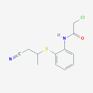 2-chloro-N-{2-[(1-cyanopropan-2-yl)sulfanyl]phenyl}acetamide