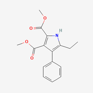 molecular formula C16H17NO4 B14634296 Dimethyl 5-ethyl-4-phenyl-1H-pyrrole-2,3-dicarboxylate CAS No. 53252-74-7