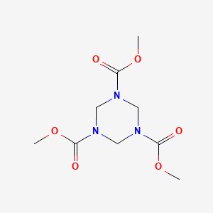 molecular formula C9H15N3O6 B14634325 Trimethyl 1,3,5-triazinane-1,3,5-tricarboxylate CAS No. 55148-10-2
