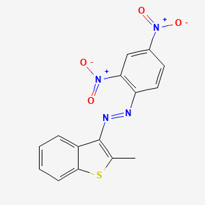 molecular formula C15H10N4O4S B14634395 Diazene, (2,4-dinitrophenyl)(2-methylbenzo[b]thien-3-yl)- CAS No. 53295-68-4