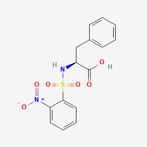 molecular formula C15H14N2O6S B14634406 L-Phenylalanine, N-[(2-nitrophenyl)sulfonyl]- CAS No. 53793-18-3