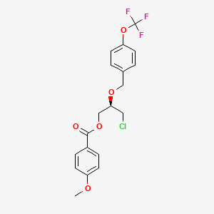 (R)-3-Chloro-2-((4-(trifluoromethoxy)benzyl)oxy)propyl 4-methoxybenzoate