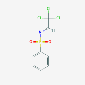 molecular formula C8H6Cl3NO2S B14634469 N-(2,2,2-Trichloroethylidene)benzenesulfonamide CAS No. 55596-11-7