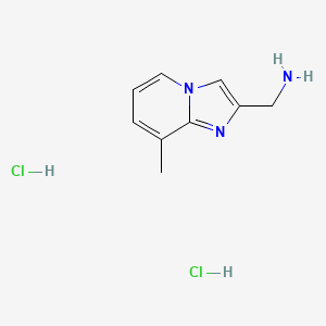 molecular formula C9H12ClN3 B1463449 {8-Methylimidazo[1,2-a]pyridin-2-yl}methanamine dihydrochloride CAS No. 1187931-82-3