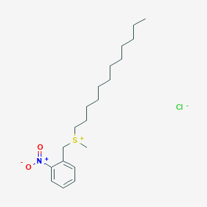molecular formula C20H34ClNO2S B14634494 Dodecyl(methyl)[(2-nitrophenyl)methyl]sulfanium chloride CAS No. 56912-56-2