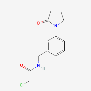 2-chloro-N-{[3-(2-oxopyrrolidin-1-yl)phenyl]methyl}acetamide