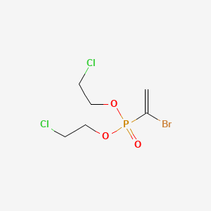 molecular formula C6H10BrCl2O3P B14634532 Phosphonic acid, (1-bromoethenyl)-, bis(2-chloroethyl) ester CAS No. 55952-55-1