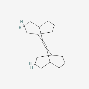molecular formula C18H28 B14634562 Bicyclo[3.3.1]nonane, 9-bicyclo[3.3.1]non-9-ylidene- CAS No. 55993-21-0