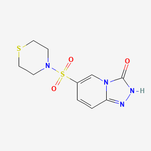 molecular formula C10H12N4O3S2 B1463457 6-(thiomorpholin-4-ylsulfonyl)[1,2,4]triazolo[4,3-a]pyridin-3(2H)-one CAS No. 1291836-98-0