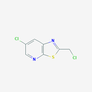 molecular formula C7H4Cl2N2S B1463458 6-Chloro-2-(chloromethyl)thiazolo[5,4-b]pyridine CAS No. 1256478-41-7