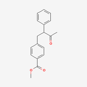 molecular formula C18H18O3 B14634585 Methyl 4-(3-oxo-2-phenylbutyl)benzoate CAS No. 54636-00-9