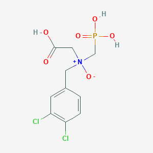 molecular formula C10H12Cl2NO6P B14634614 Carboxy-N-[(3,4-dichlorophenyl)methyl]-N-(phosphonomethyl)methanamine N-oxide CAS No. 53792-71-5