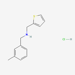 [(3-Methylphenyl)methyl](thiophen-2-ylmethyl)amine hydrochloride